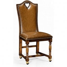 High Back Leather Chair Playing Card Heart
