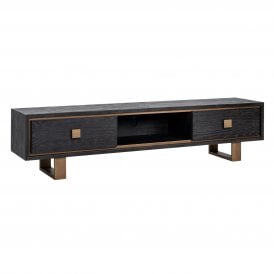 Hunter Mid Century Modern Brown Oak TV Cabinet 