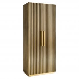 Ironville Modern Brass Patterned 2 Door Tall Cabinet