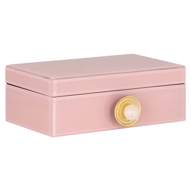 Jamila Pink Glass Decorative Box - Big