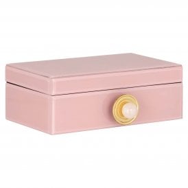 Jamila Pink Glass Decorative Box - Big