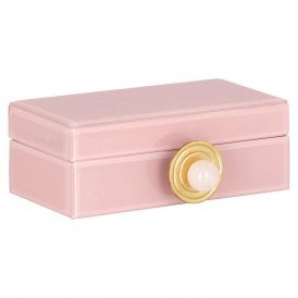 Jamila Pink Glass Decorative Box - Small