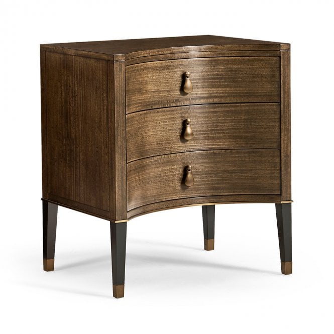 Large 3 Drawer Bedside Chest in Dark Brown – Jonathan Charles