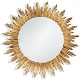 Large Gold Sunburst Wall Mirror Statement