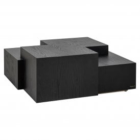 Lennox Contemporary Black Square Coffee Table 