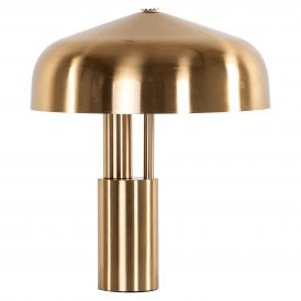 Linzy Mid Century Gold Table Lamp 