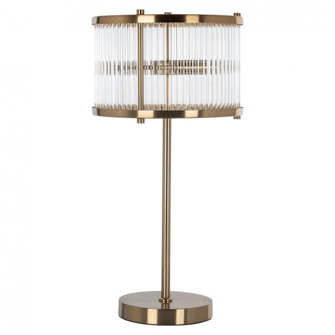 Loiza Art Deco Glass Table Lamp - Gold