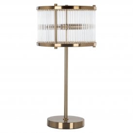 Loiza Art Deco Glass Table Lamp - Gold