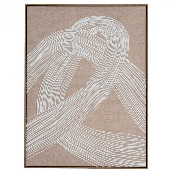 Lunora Neutral Line Framed Canvas Wall Art | Large Minimalist Abstract Decor