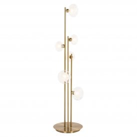 Luva Mid Century Gold Floor Lamp 