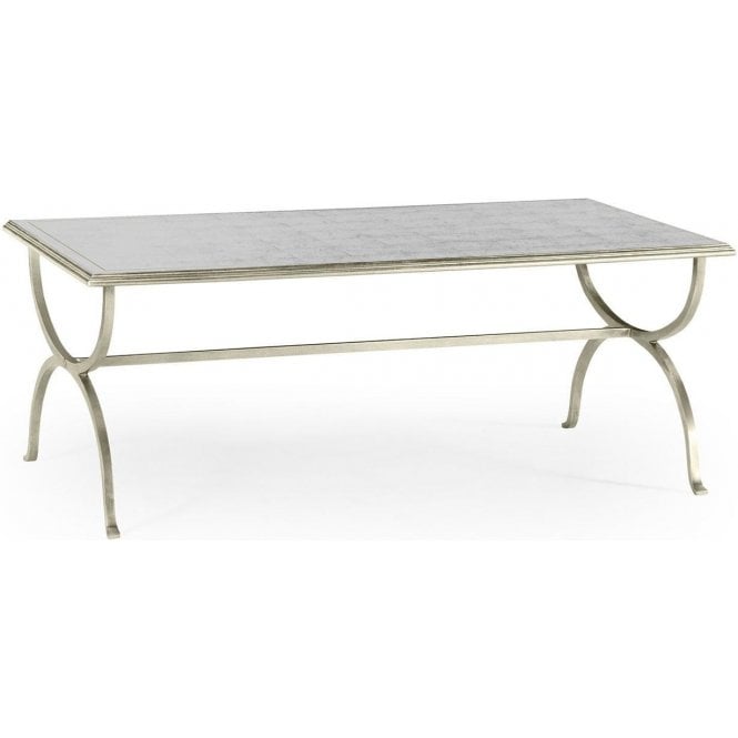 Luxury Mirrored Coffee Table, Silver 