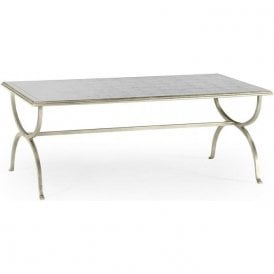 Luxury Mirrored Coffee Table, Silver 