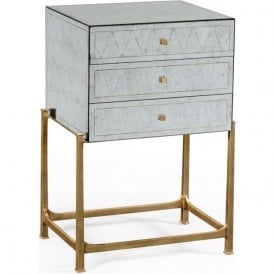 Luxury Tall Mirrored Chest of Drawers - Bedside Table