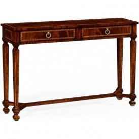 Mahogany Console Table with 2 Drawers