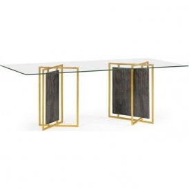 Modern 8 Seater Glass Dining Table – Jonathan Charles