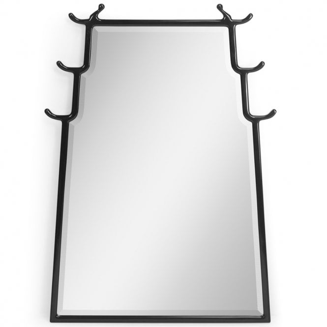 Modern Black Wall Mirror – Jonathan Charles Asian Fusion