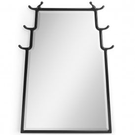 Modern Black Wall Mirror – Jonathan Charles Asian Fusion