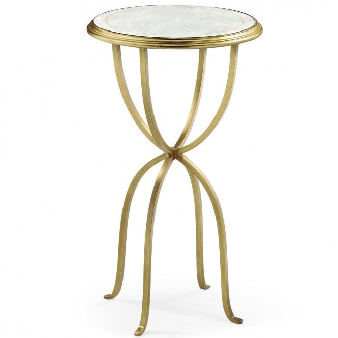 Modern Gold Glass Lamp Table with Bunched Legs