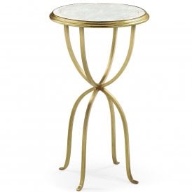 Modern Gold Glass Lamp Table with Bunched Legs