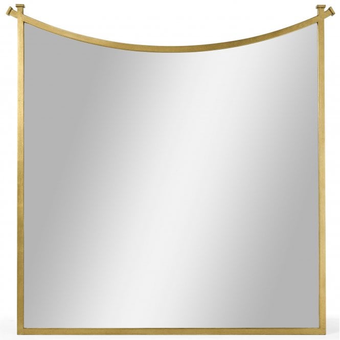 Modern Gold Square Wall Mirror With Inverted Arch