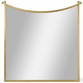 Modern Gold Square Wall Mirror With Inverted Arch