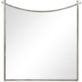 Modern Silver Square Wall Mirror With Inverted Arch