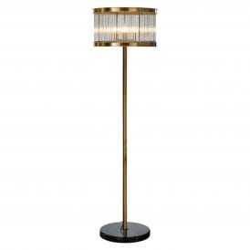 Nadine Mid Century Glass Floor Lamp 