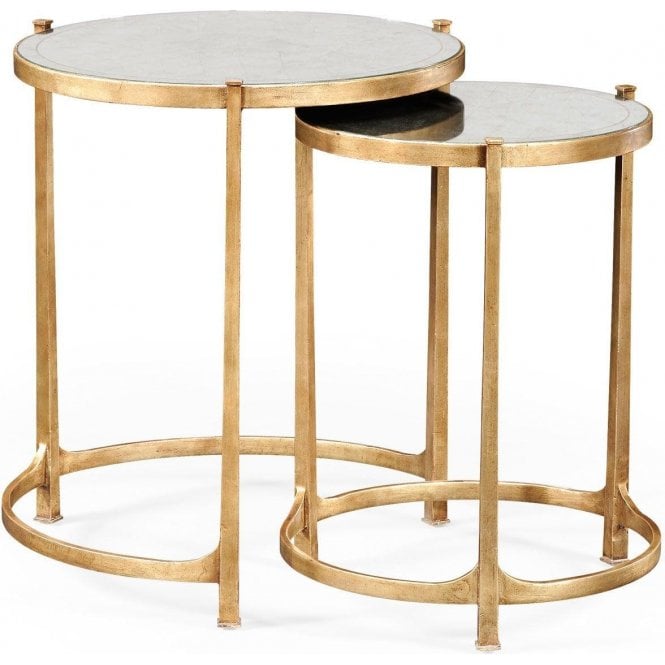 Nest of Mirrored Tables, Gold