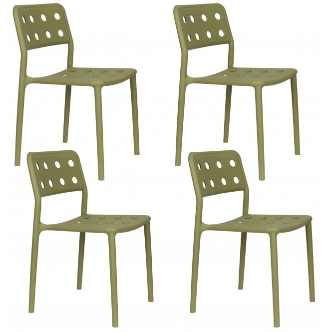 Outdoor Dining Chairs, Set of 4 - Green 