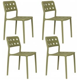 Outdoor Dining Chairs, Set of 4 - Green 