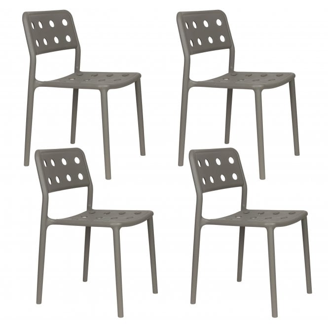 Outdoor Dining Chairs, Set of 4 - Grey