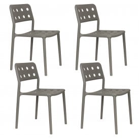 Outdoor Dining Chairs, Set of 4 - Grey