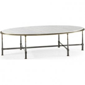 Oval Coffee Table With Carrara Marble