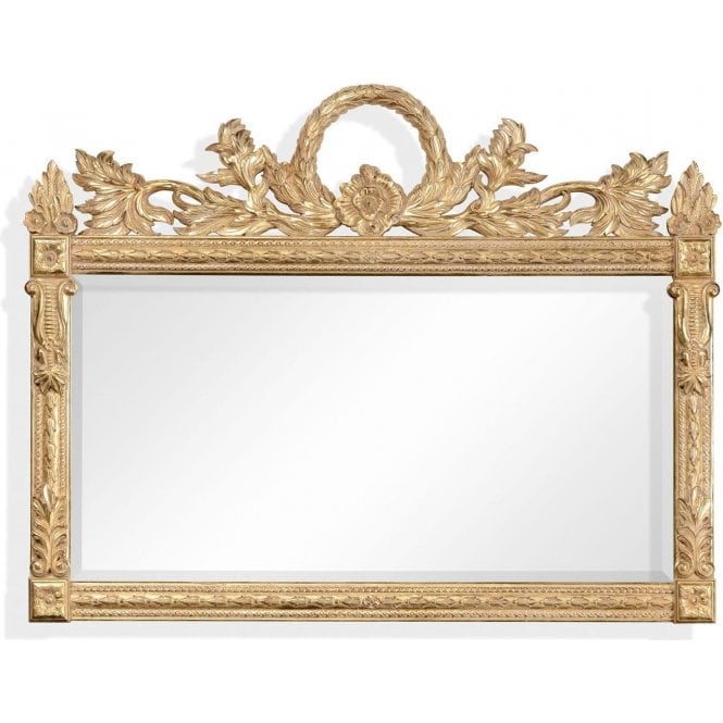 Overmantle Mirror Gold Ornate French Style