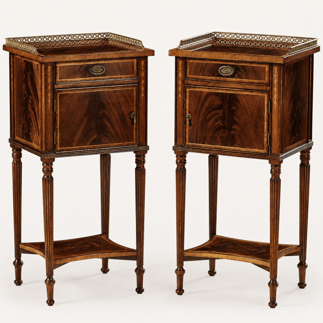Pair of Mahogany Bedside Tables – Jonathan Charles
