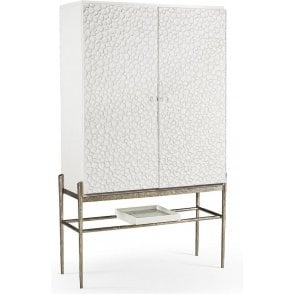 Jonathan Charles Pelagic White Oak Bar Cabinet 