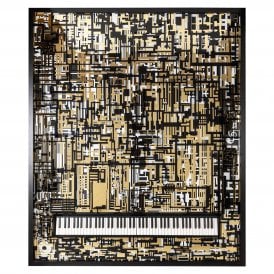 Piano On The Wall Wibi Wall Art In Black And Gold