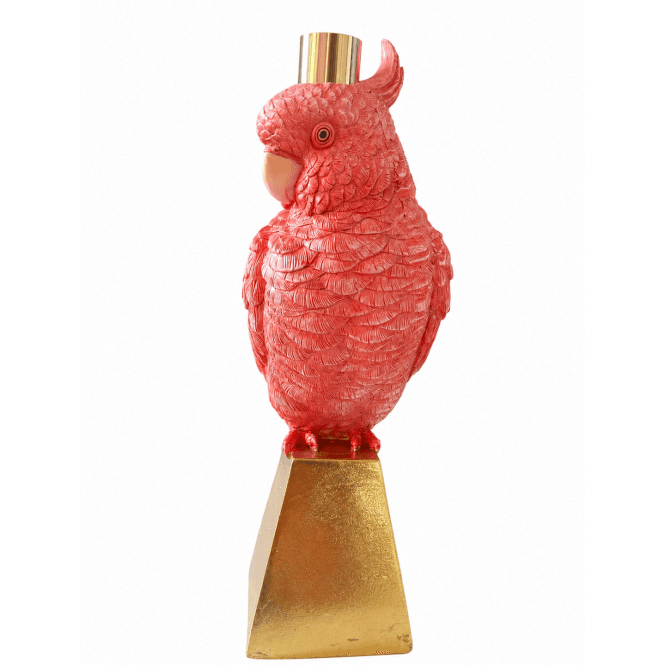 Pink & Gold Parrot Candle Holder
