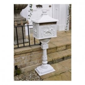Post Box/Letter Box/White, Aluminium 