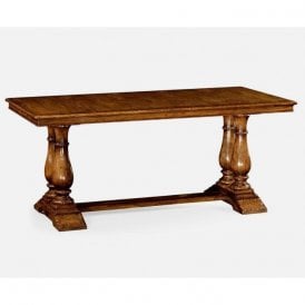 Rectangular Walnut Dining Table With Pedestal Base 71''