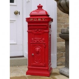 Red Free Standing Mailbox / Lockable Letterbox