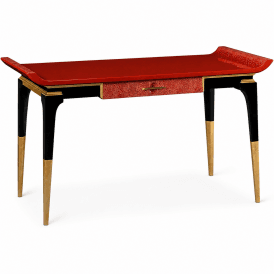 Red & Gold Writing Desk with Drawer – Jonathan Charles