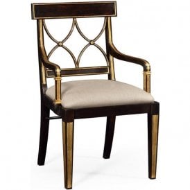 Regency Black Dining Armchair