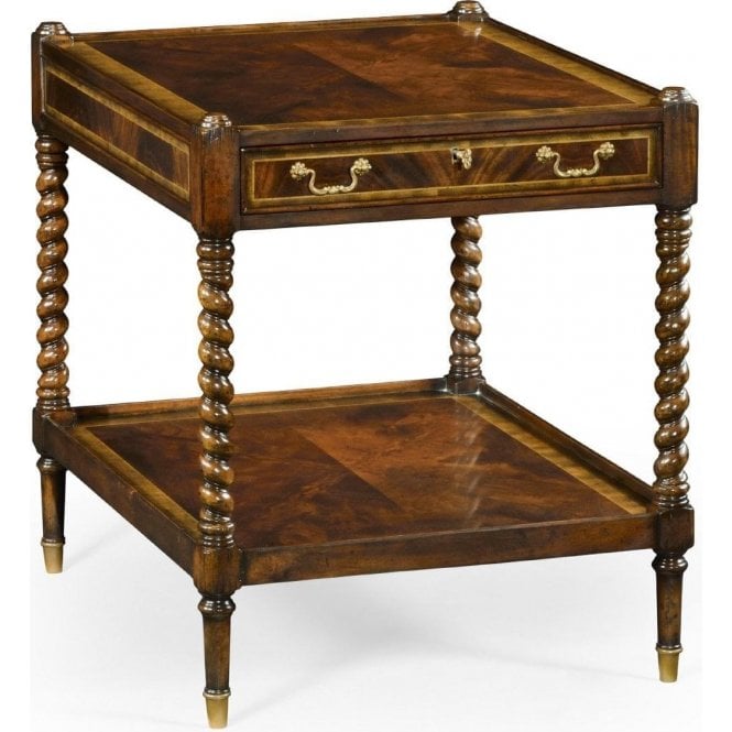 Regency Style Mahogany Bedside Table Lockable