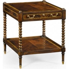 Regency Style Mahogany Bedside Table Lockable