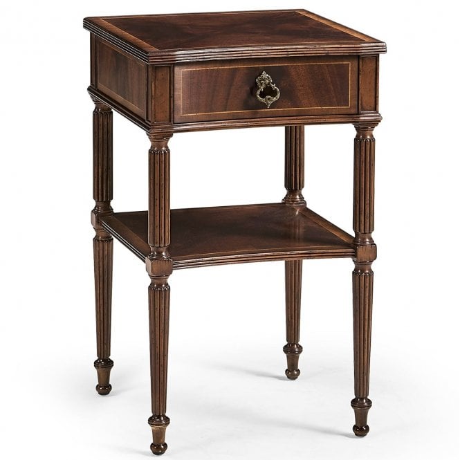 Regency Style Mahogany Slim Bedside Table
