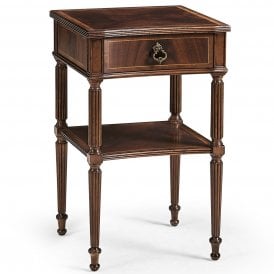 Regency Style Mahogany Slim Bedside Table
