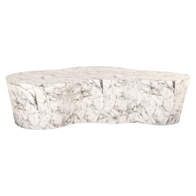 Rockyard Faux Marble Coffee Table - White