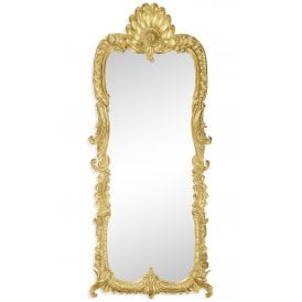 Rococo Style Floor Standing Mirror - Gold