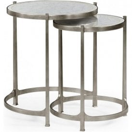 Round Nest of Tables Contemporary - Silver